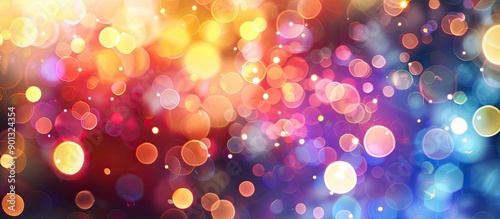 Blurred lights create an abstract celebratory backdrop with copy space image