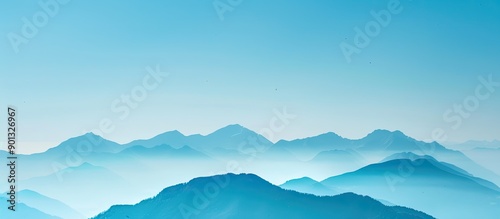 Scenic mountains under a clear blue sky make a stunning copy space image