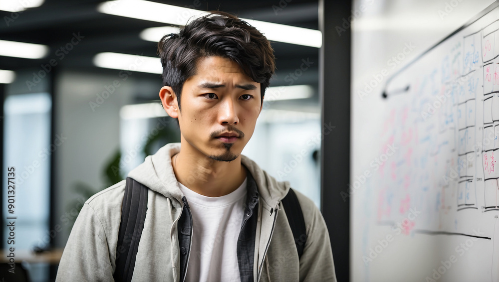 portrait of Japanese man portrait of Japanese man