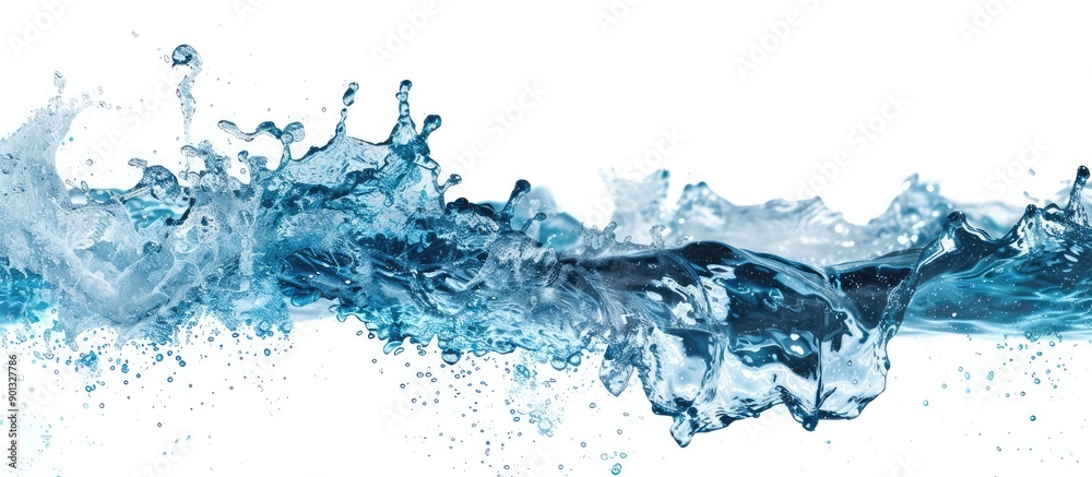 Splash of blue water with copy space image Splash of blue water with copy space image