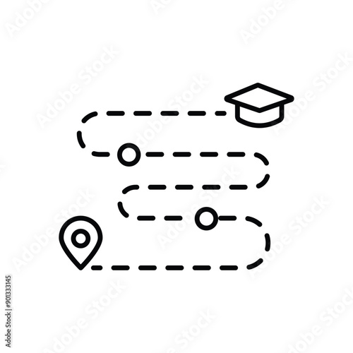 Learning Path vector icon