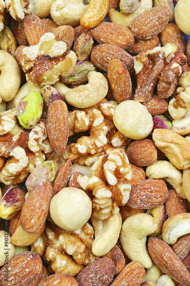 Fototapeta premium Mixed Nuts, Tasty and Excellence for Cardiovascular Health and Mood