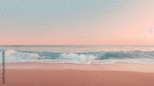 Background of a serene beach with gentle waves, Palette, calming