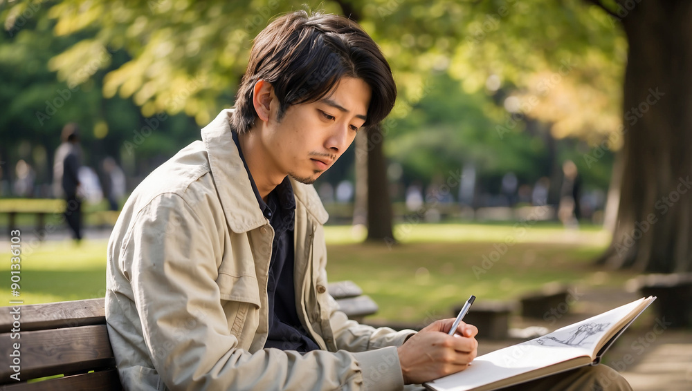 Fototapeta premium portrait of Japanese man