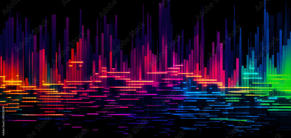 rainbow glitch effect screen background rainbow glitch effect screen background