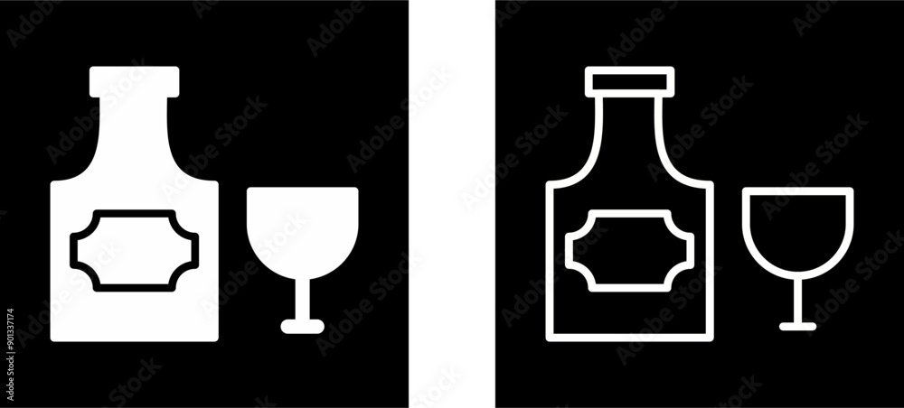 Bottle of Rum Vector Icon Bottle of Rum Vector Icon