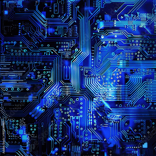 blue technology circuit electric