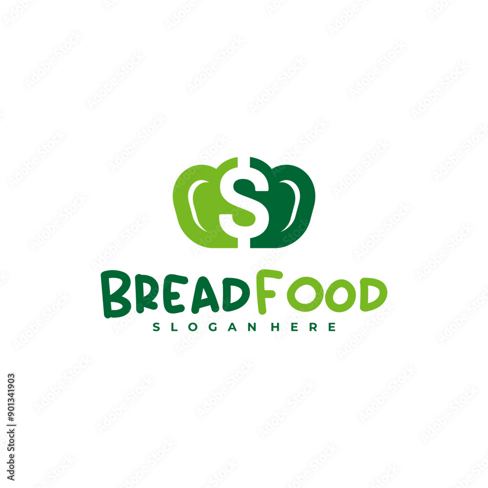 Money with bread logo vector template, Creative bread money logo design concepts Money with bread logo vector template, Creative bread money logo design concepts