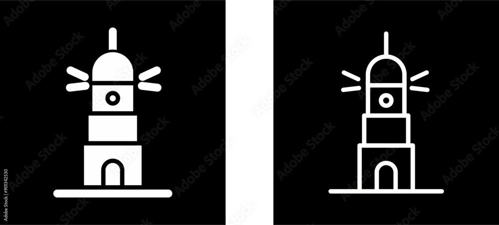 Fototapeta premium Lighthouse Vector Icon