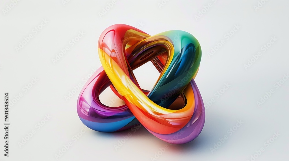 Fototapeta premium Colorful infinity triangle