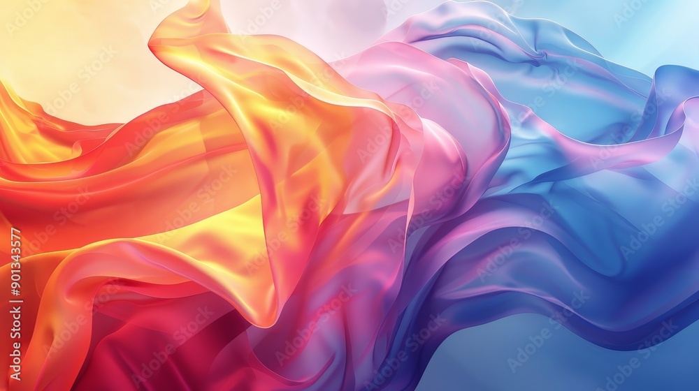 Abstract rainbow gradient with smooth, flowing transitions and vibrant colors