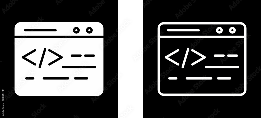Web Coding Vector Icon Web Coding Vector Icon