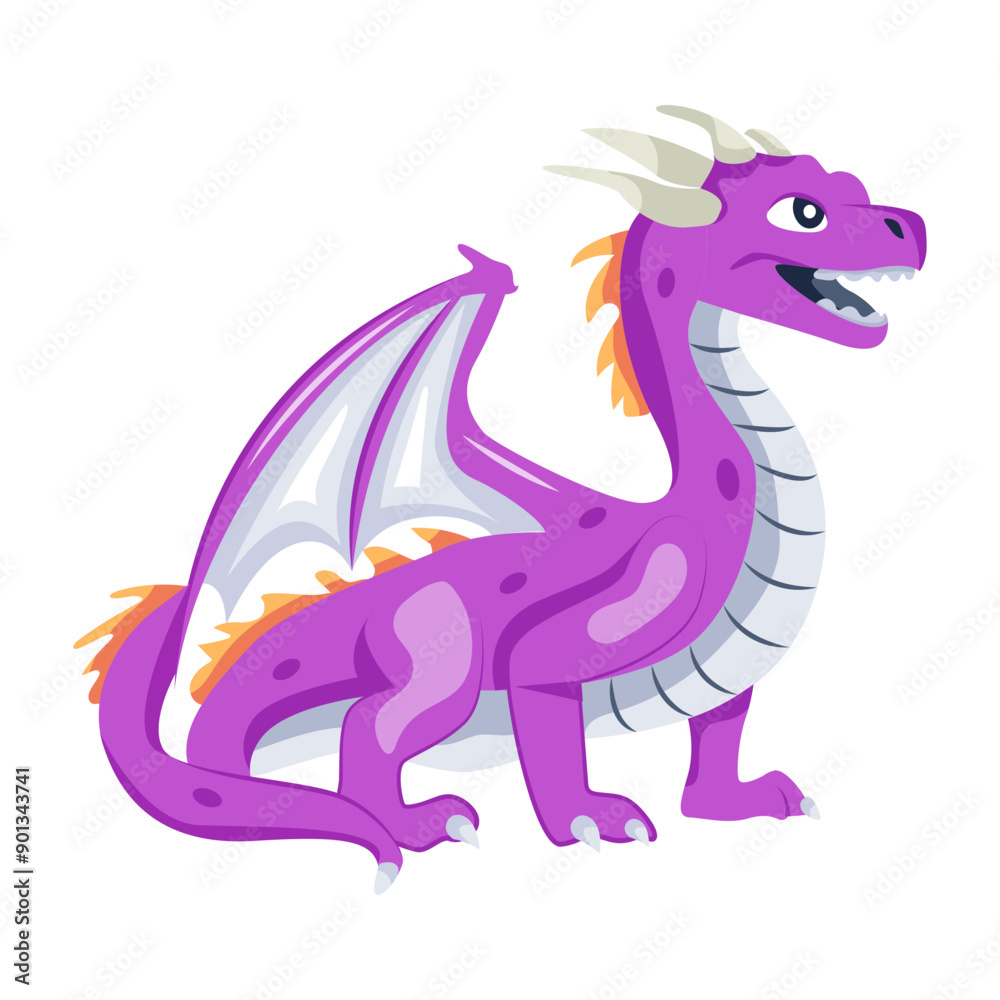 An icon of scary dragon in flat style
An icon of scary dragon in flat style