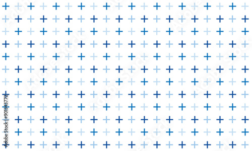 Plus signs blue pattern seamless