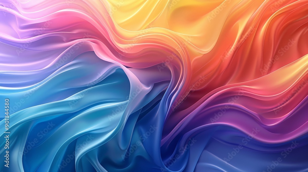 Abstract rainbow gradient with smooth, flowing transitions and vibrant colors Abstract rainbow gradient with smooth, flowing transitions and vibrant colors