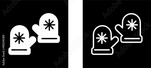 Winter Gloves Vector Icon