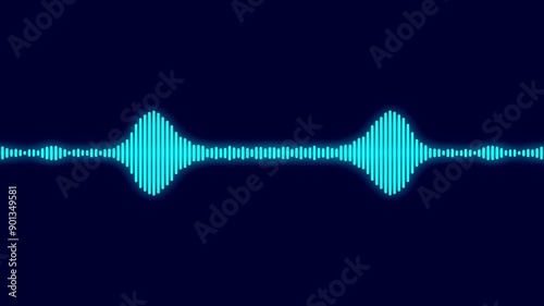 4k abstract music sound wave or audio wavefrom isolated on black background.Line digital minimalist voice and symbol technology.