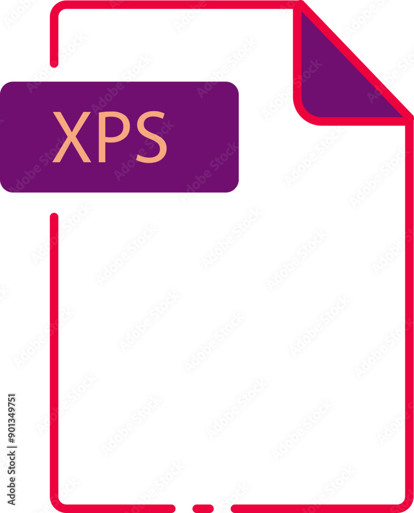 XPS File format minimal icon outline XPS File format minimal icon outline