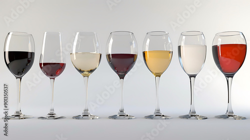 Variety of Wine, wallpaper, a line-up of society's happy drinks