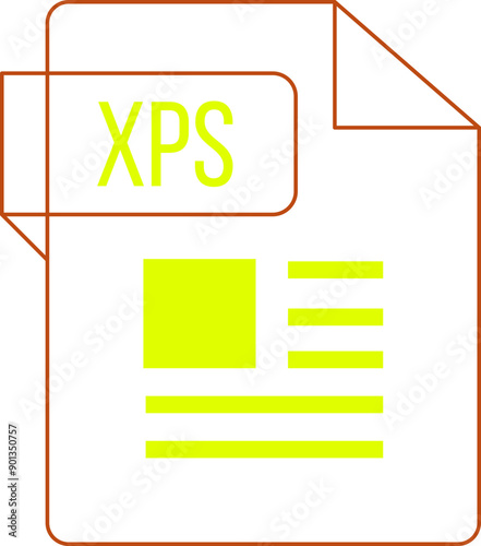 XPS icon inside transparent outline and sharp corners