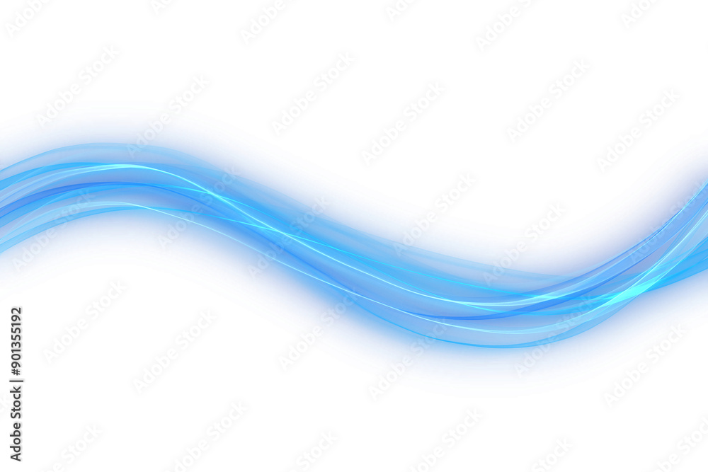 Naklejka premium blue Light Trails on transparent background 