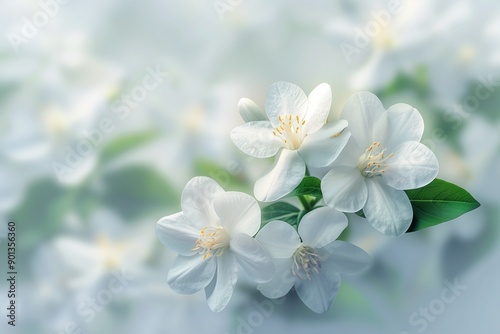 White flower, spring background