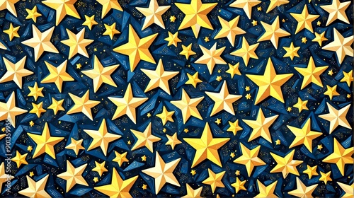 Illustration of an abstract interpretation of a starry night sky. Christmas. Background. 6