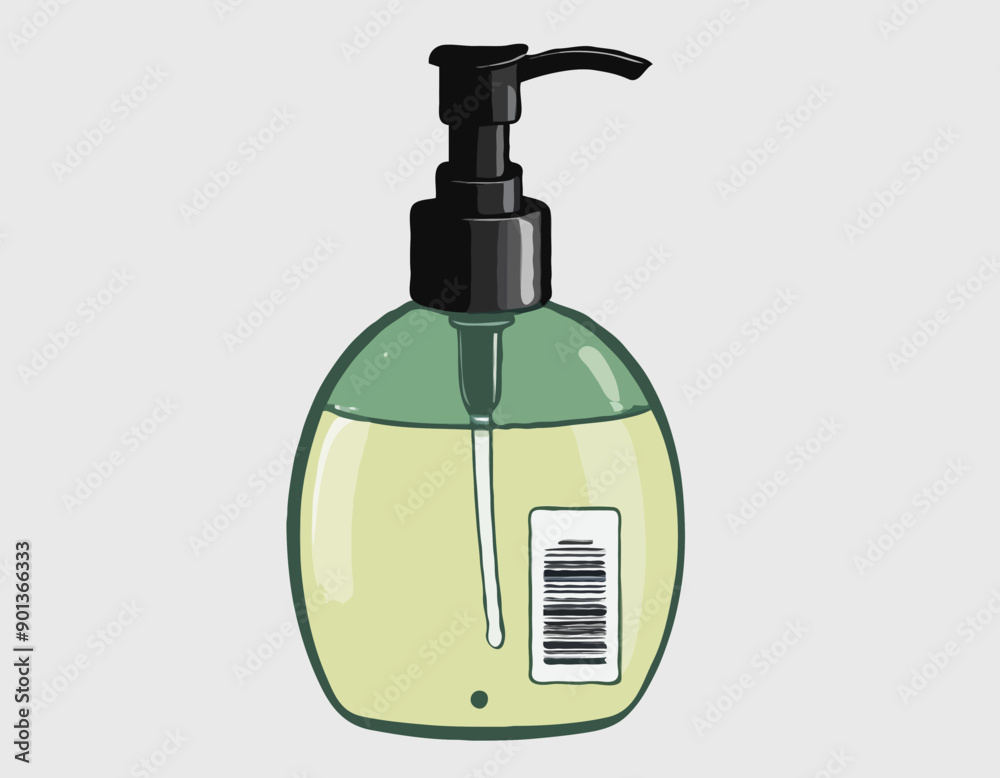 Hand gel, soap, sanitizer bottle with pump
Hand gel, soap, sanitizer bottle with pump