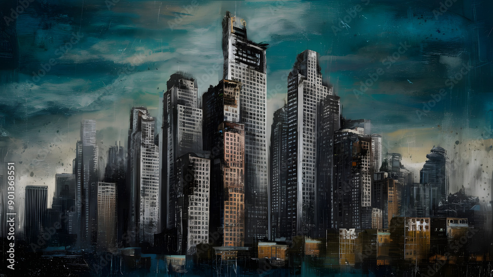 Obraz premium Grungy Urban Landscape