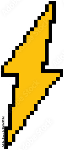 Wallpaper Mural Pixel Style Lightning Bolt Icon . Vector Torontodigital.ca