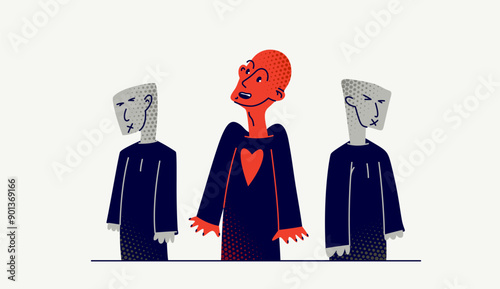Matrix mind control and totalitarian society and state and one person has freed from control, psychological and social cultural matrix and liberation and nonconformist.