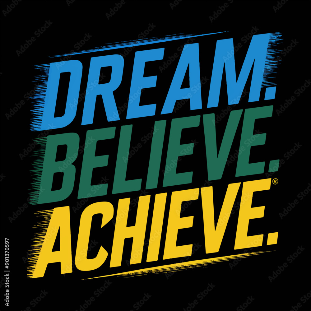 Fototapeta premium Motivational quote with t shirt design