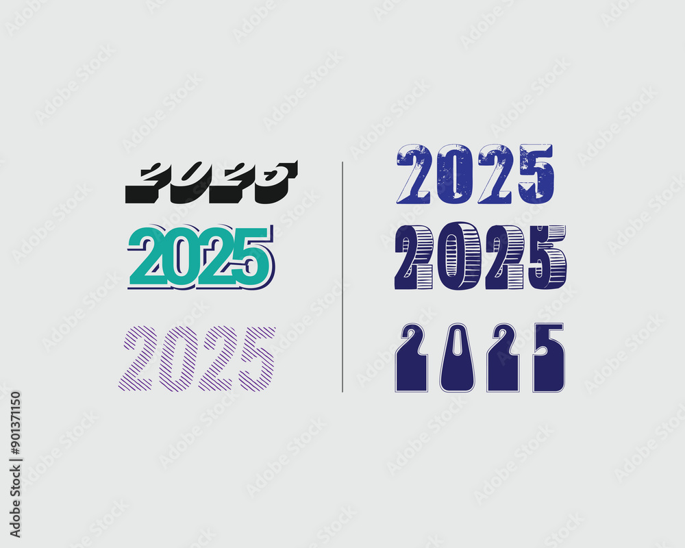 Fototapeta premium Number Letter Artwork 2025