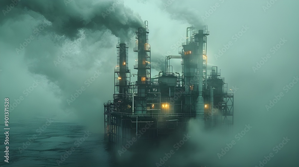 Fototapeta premium oil refinery factory