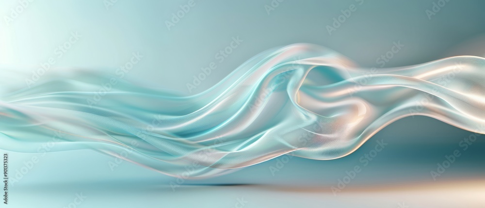 Delicate silk wave flowing through a tranquil space, creating a serene and elegant atmosphere with soft pastel colors. Delicate silk wave flowing through a tranquil space, creating a serene and elegant atmosphere with soft pastel colors.