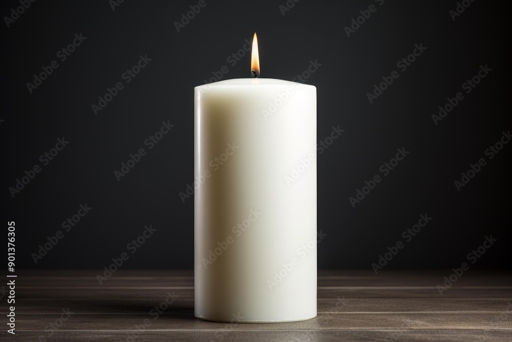 custom made wallpaper toronto digitalA single white candle burning brightly against a dark, moody backdrop