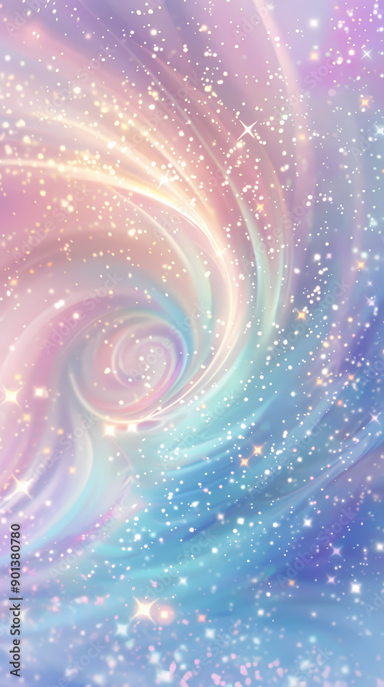 Fototapeta premium Abstract rainbow colors dreamy starry background