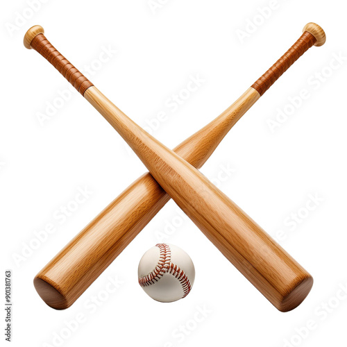Obraz na płótnie baseball and bat on transparent background