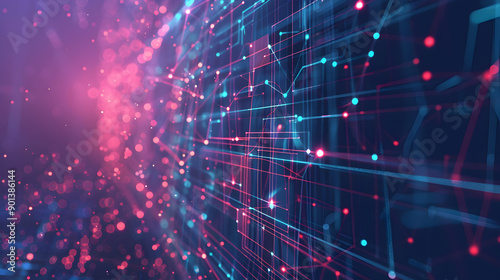 concept technology background,Machine learning, Data exchange, Deep learning. Generative Ai.