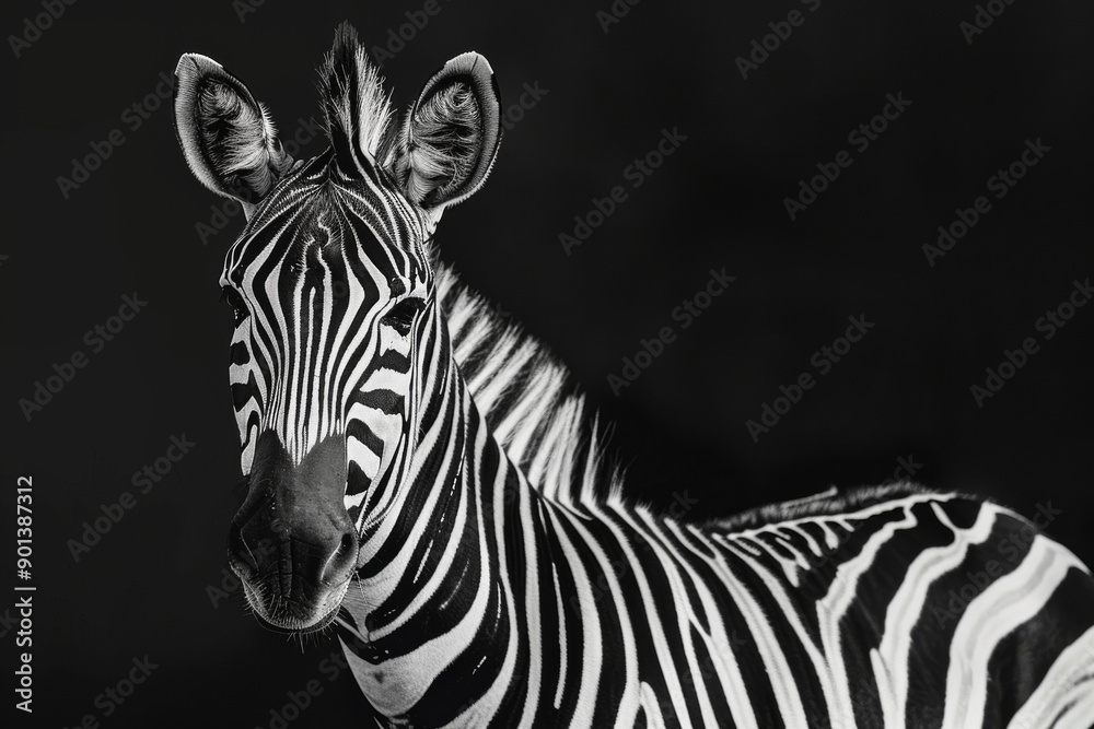 Fototapeta premium Zebra art black and white photography＿Perfect output gift 