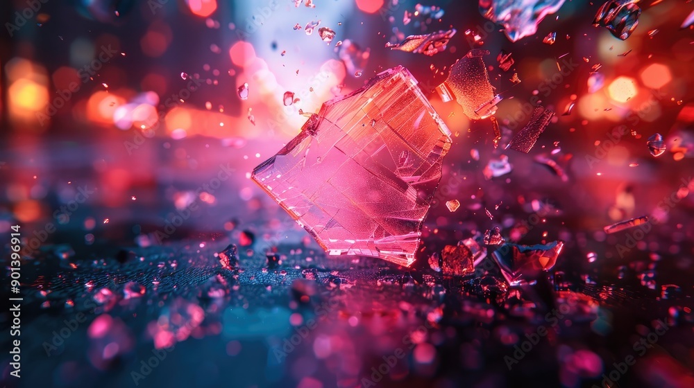 artistic wallpaper featuring shattered glass pieces, each reflecting vibrant colors and futuristic artistic wallpaper featuring shattered glass pieces, each reflecting vibrant colors and futuristic