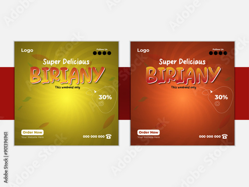 Modern Editable Square Food Social Media Post Template. Professional and Creative Design for Promotions, Organic Fresh Offers, Elegant Sales, and Marketing Discount Promo Layouts: Vector.