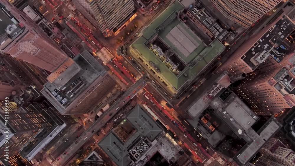 New York City Aerial Flying over Midtown Manhattan area New York City Aerial Flying over Midtown Manhattan area