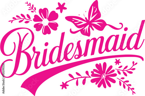 Bridesmaid Floral Vector