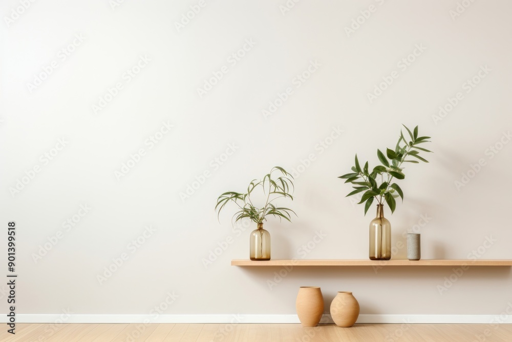 Obraz premium PNG Empty wall architecture simplicity shelf.