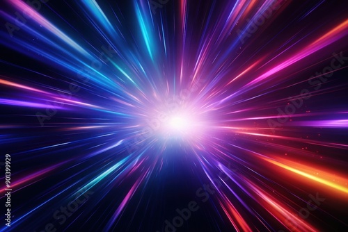 Neon hyper warp space light backgrounds abstract. .