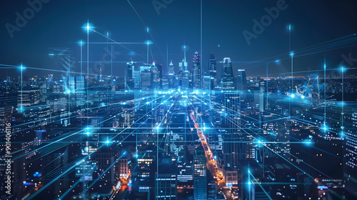 Digital transformation conceptual for next generation technology era. Generative Ai.