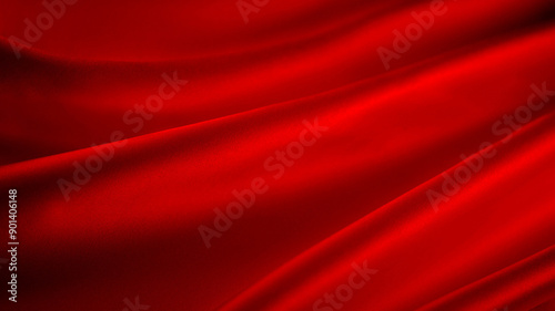 流れのある深紅のシルクサテン