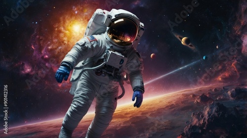 Wallpaper Mural astronaut in space Torontodigital.ca