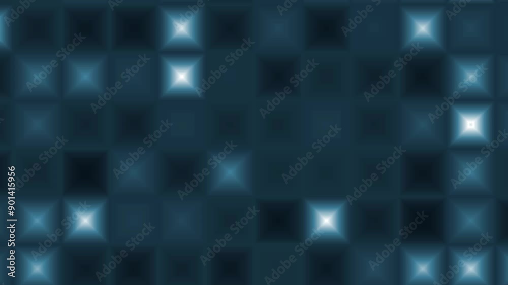 Abstract geometric square pattern and seamless looping motion background.